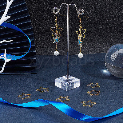 150Pcs Star Brass Linking Rings KK-CN0001-03-1