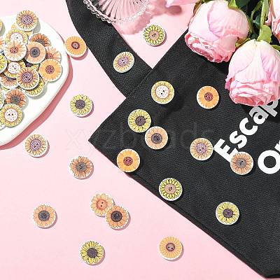 1 Set 100Pcs Wood Buttons BUTT-CJC0002-05B-1-1