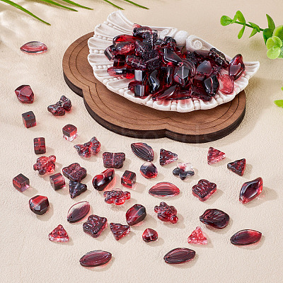 125G Gradient Color Transparent Glass Beads GLAA-TA0003-58D-1