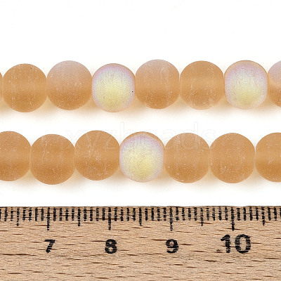 Frosted Transparent Glass Beads Strands LS-GLAA-T032-T8mm-MBB08-1