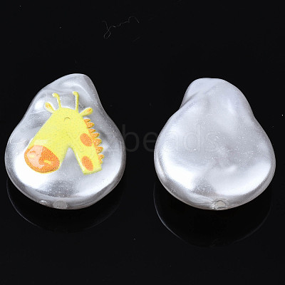 3D Printed ABS Plastic Imitation Pearl Beads KY-S163-420-1