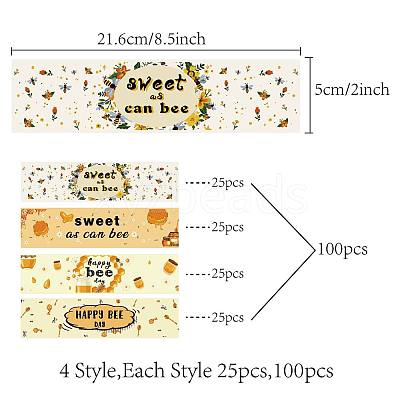 1 Bag Self-Adhesive Plastic Labels Stickers DIY-CN0002-09A-1