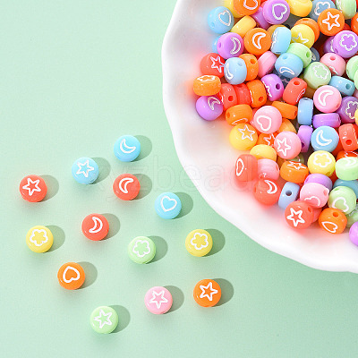 Opaque Acrylic Beads MACR-YW0001-18C-1