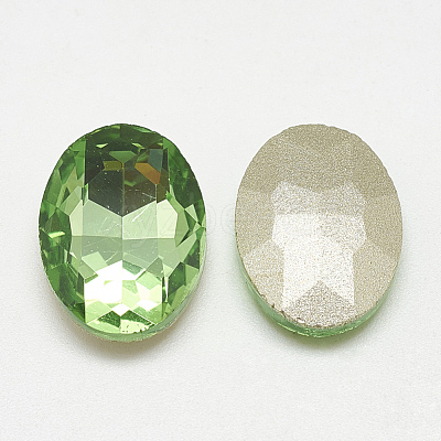 Pointed Back Glass Rhinestone Cabochons RGLA-T080-10x14mm-19-1