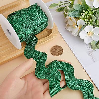 5 Yards Polyester Wavy Fringe Trim Ribbon OCOR-GF0003-45A-1
