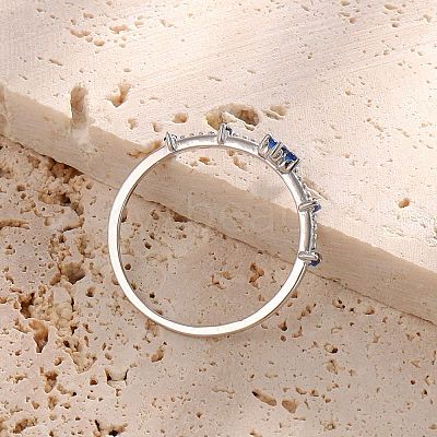 925 Sterling Silver Pave Cubic Zirconia Finger Rings FS-WGB4F1D-03-1