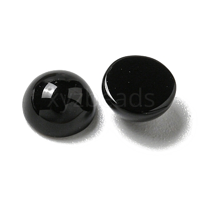 Natural Black Stone Cabochons G-Q173-01B-17-1