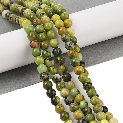 Natural Serpentine Beads Strands G-G829-06-6mm-1