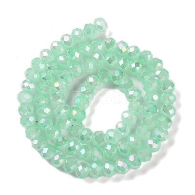 Baking Electroplate Glass Beads Strands X-DGLA-A039-J8mm-B07-1