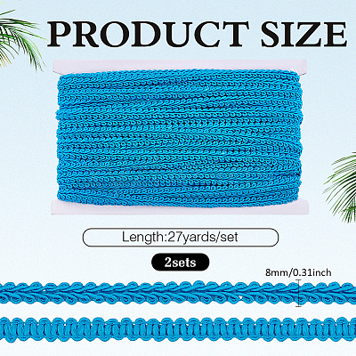 2Bags Polyester Lace Trim OCOR-ME0001-84B-1
