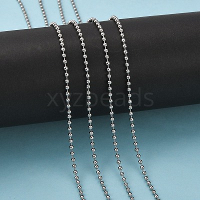 Tarnish Resistant 304 Stainless Steel Ball Chains CHS-A002B-2.4mm-1