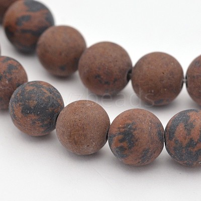 Natural Mahogany Obsidian Beads Strands G-D656-4mm-1