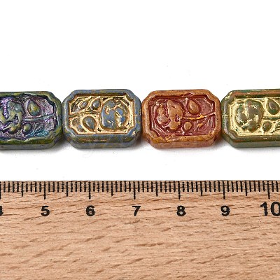 Painted Glass Beads Strands GLAA-Z021-05A-1