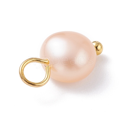 Natural Cultured Freshwater Pearl Charms PALLOY-JF01098-02-1