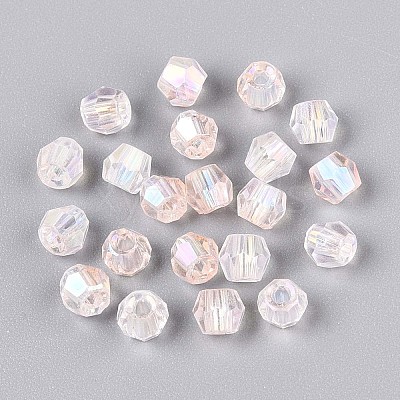 Transparent Spray Painted Glass Beads LS-EGLA-N018-4mm-08-1