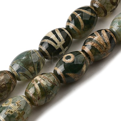 Tibetan Style dZi Beads Strands G-S389-A01-1