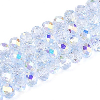 Transparent Glass Beads Strands EGLA-N016-6mm-02-1