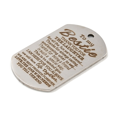 Non-Tarnish 201 Stainless Steel Pendants STAS-L079-01P-04-1