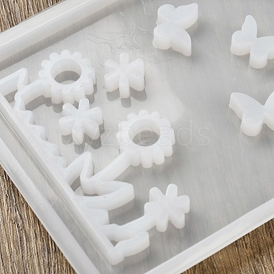 Easter Theme House with Butterfly & Flower Pattern DIY Silicone Table Lamp Molds SIMO-G008-01C-1