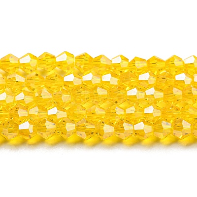Transparent Electroplate Glass Beads Strands EGLA-A039-T6mm-A22-1