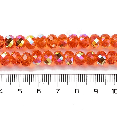 AB Color Plated Transparent Electroplate Beads Strands EGLA-H104-06A-1