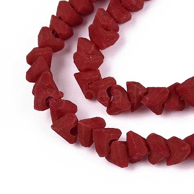 Frosted Opaque Glass Beads Strands GLAA-N017-4mm-15-1
