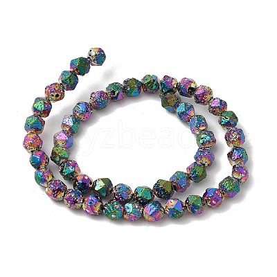 Blaking Painted Natural Lava Rock Beads Strands G-B086-A01-01B-1