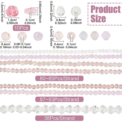 Transparent Glass Beads Set GLAA-YW0004-99-1