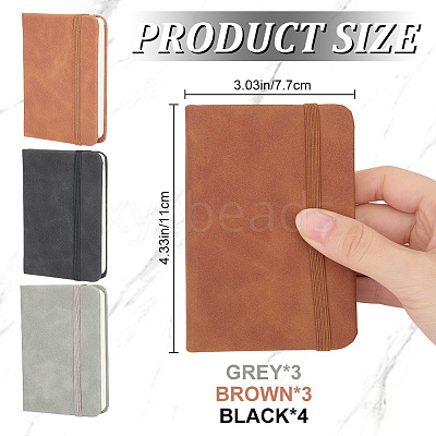 10Pcs 3 Styles Rectangle Paper Notebook AJEW-CP0006-05B-1