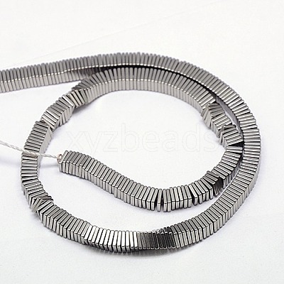 Electroplate Non-magnetic Synthetic Hematite Heishi Beads Strands X-G-J171A-4x4mm-02-1