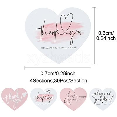 4 Bags 4 Styles Coated Paper Thank You Greeting Card DIY-FS0007-88-1