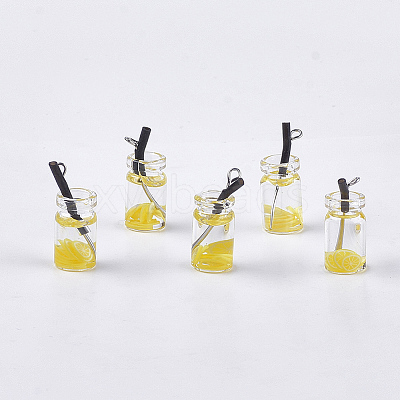Glass Bottle Pendants CRES-N017-06D-1