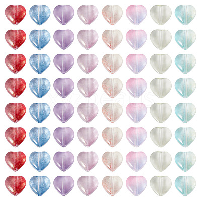 80Pcs 8 Colors Handmade Lampwork Beads LAMP-TA0002-53-1