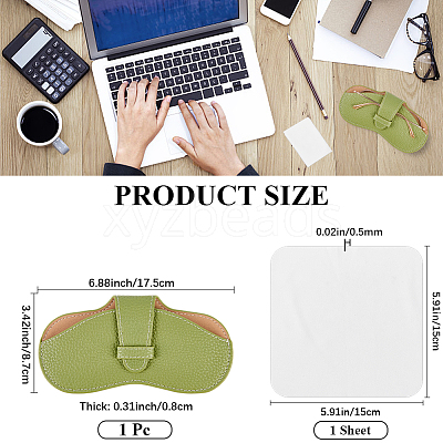 1Pc PU Leather Glasses Case AJEW-CN0006-94D-1