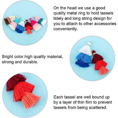 Cotton Thread Tassel Pendant Decorations FIND-NB0001-07-1