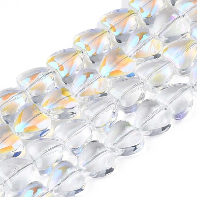 Electroplate Glass Beads Strands EGLA-S188-13-B04-1