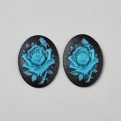 Resin Cabochons LS-CRES-WH0018-02E-1