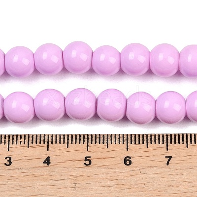 Painted Glass Bead Strands LS-DGLA-S071-8mm-B38-1-1