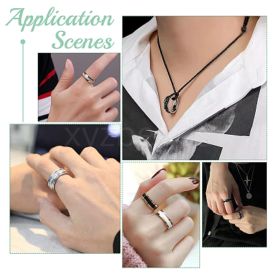 1Pc Tungsten Steel Grooved Finger Ring Settings RJEW-UN0002-93B-1