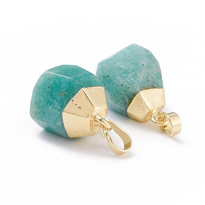Natural Amazonite Pendants X-G-G845-07G-04-1