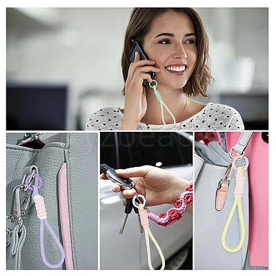 6Pcs 6 Colors Polyester Mobile Straps FIND-YW0010-93-1