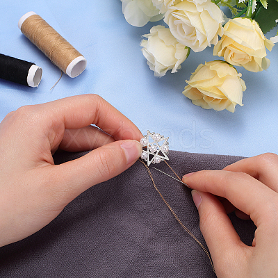 16Pcs Alloy Rhinestone Shank Buttons BUTT-GF0003-69-1