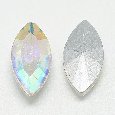 Pointed Back Glass Rhinestone Cabochons RGLA-T083-6x12mm-05-1