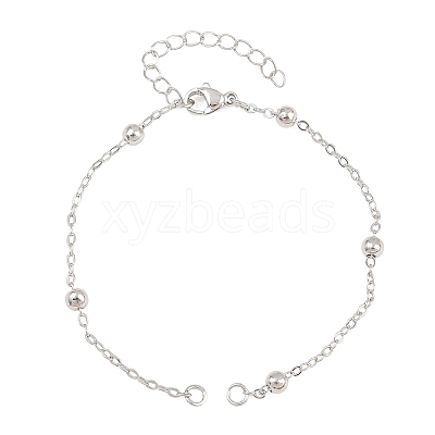Brass Box Chain Bracelet Making KK-CBADBBF-03P-1