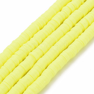 Handmade Polymer Clay Bead Strands CLAY-T002-6mm-60-1