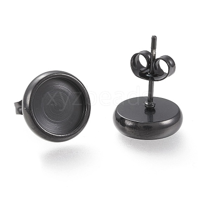 304 Stainless Steel Stud Earring Settings STAS-I162-02C-B-1