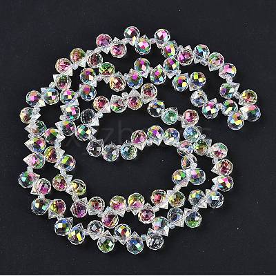 Electroplate Glass Beads Strands X-EGLA-D030-17X-1