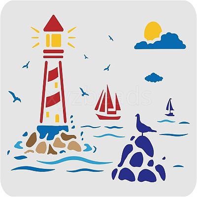 Large Plastic Reusable Drawing Painting Stencils Templates DIY-WH0202-137-1