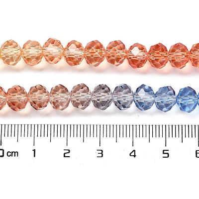Transparent Painted Glass Beads Strands X1-DGLA-A034-T8mm-A02-1