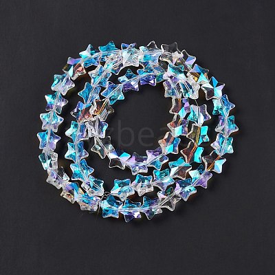 Faceted Glass Beads Strands EGLA-E030-01D-1
